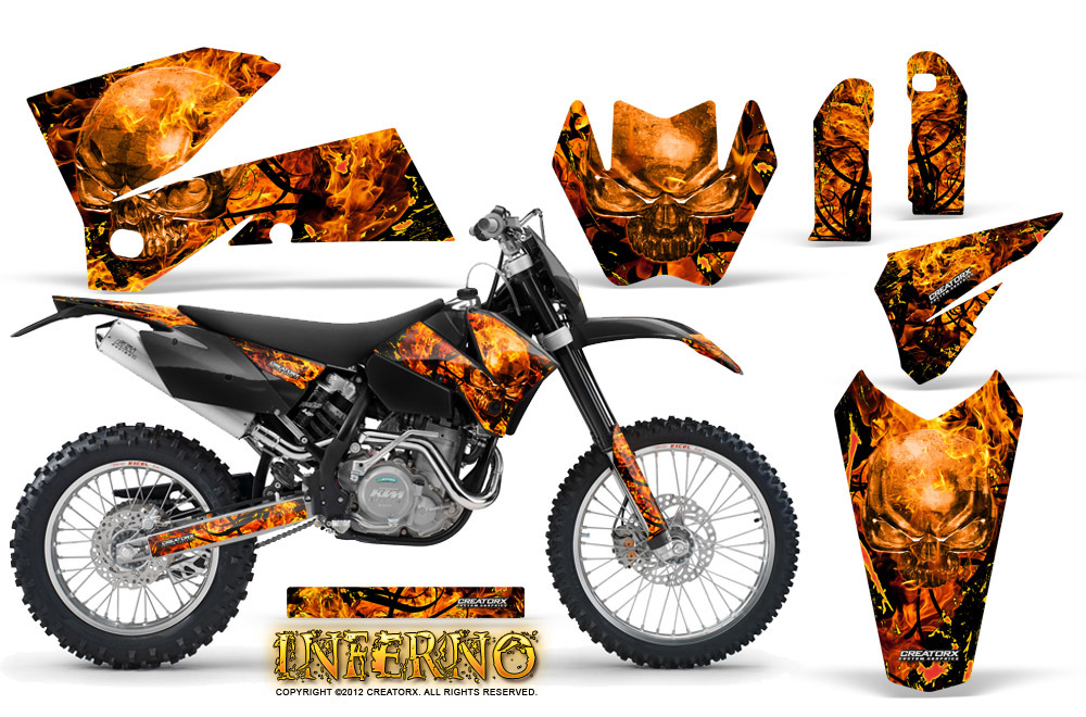 KTM C4 Graphics Kit Inferno Orange BB